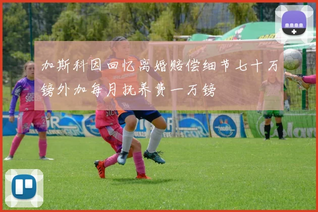 加斯科因回忆离婚赔偿细节七十万镑外加每月抚养费一万镑